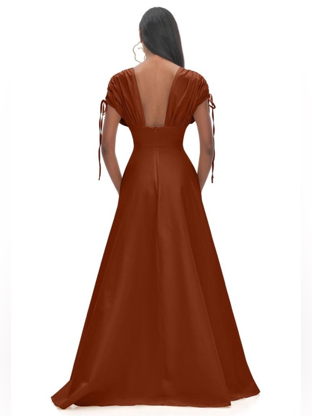 Andrea Iyamah Xena Dress Burnt Orange Size Medium (US 8-10) Cotton Maxi Dress - Picture 15 of 16